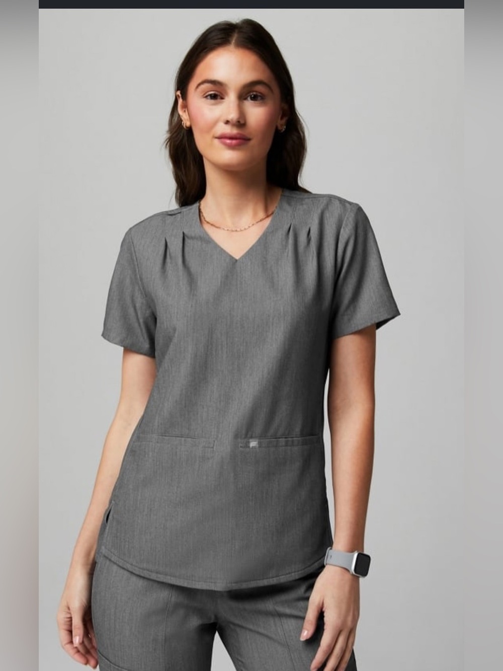 Fabletics Stat Pleat 3-Pocket Scrub Top
